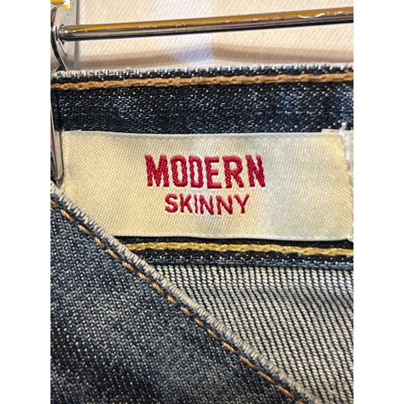 Banana Republic Womens Distressed Denim Jeans Size 4 Cuffed Hem Medium Wash Cott - Picture 9 of 11